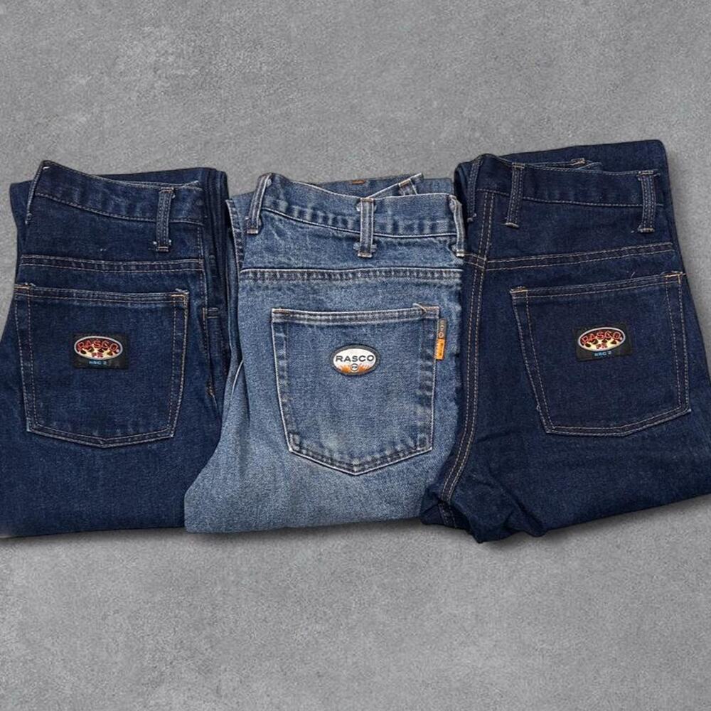 Lot Of 3 Rasco FR Mens Denim Jeans